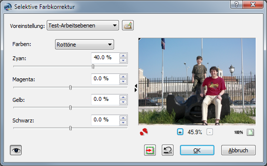 Selektive Farbkorrektur