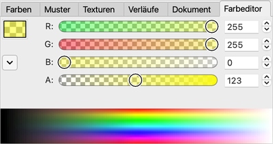 Der nicht-modale Farbeditor