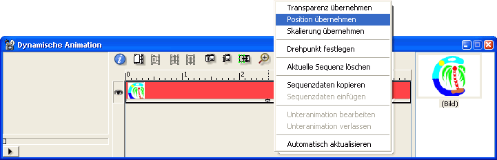 Dynamische Animation Position