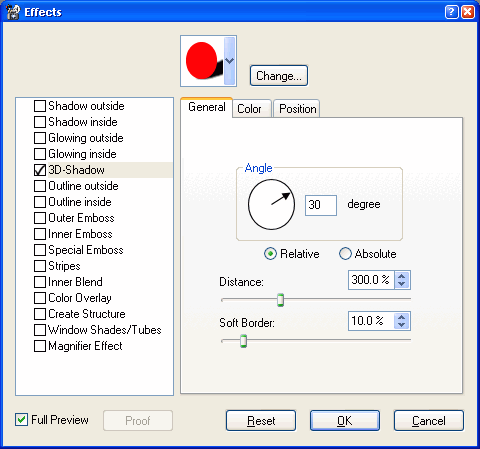 Layer Effect 3D-Shadow